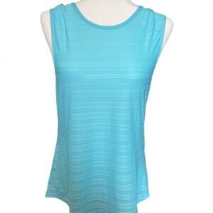 EC Zyia Active Blue Mesh like Tank Top Size Medium